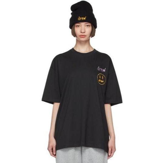 Drew House SSENSE Exclusive Stacked Logo Tee - Black | In stock