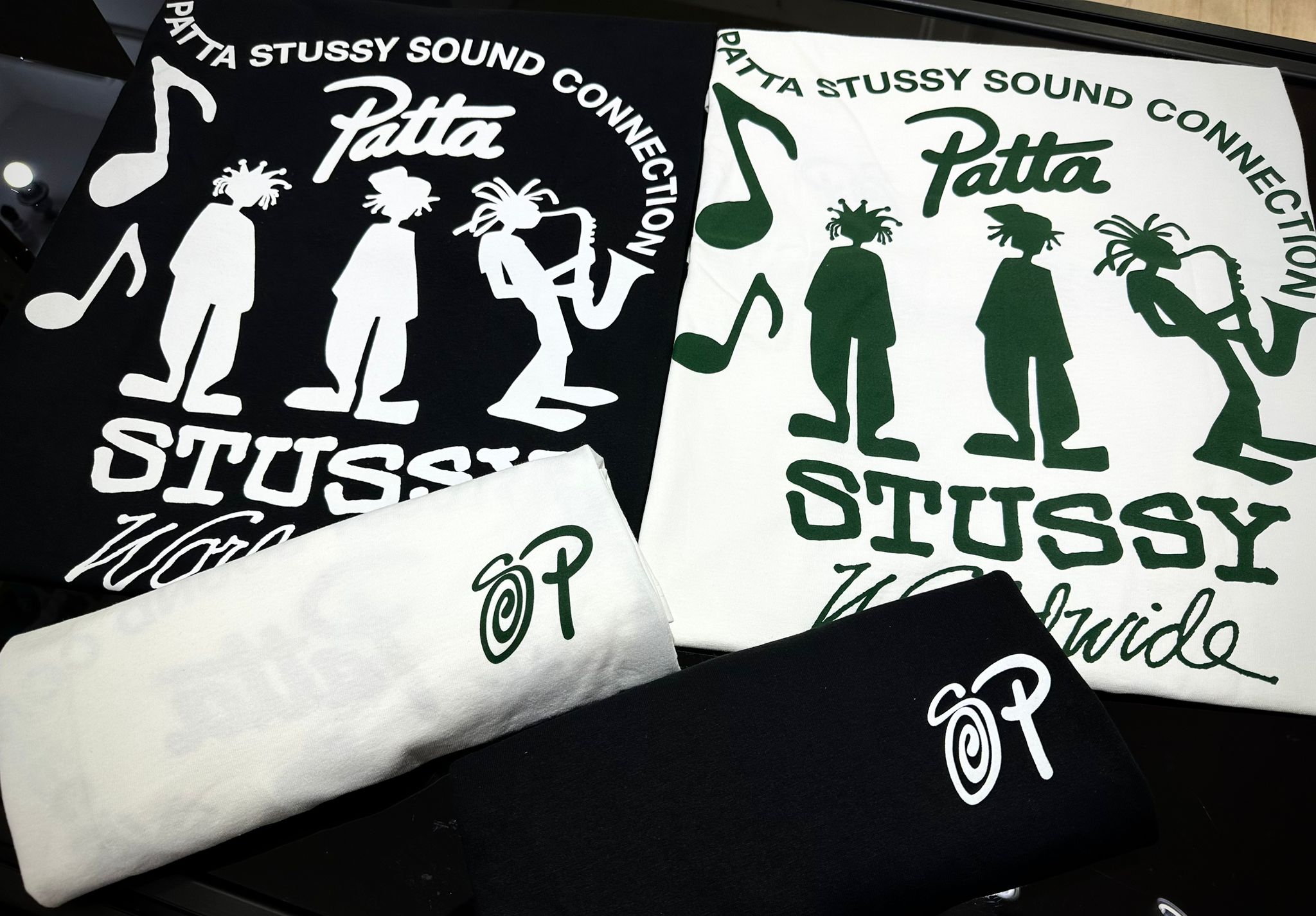 Patta x Stussy Sound Connection Tee - Black