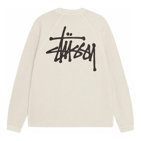 Stussy Raglan Thermal L/S Crew - Bone