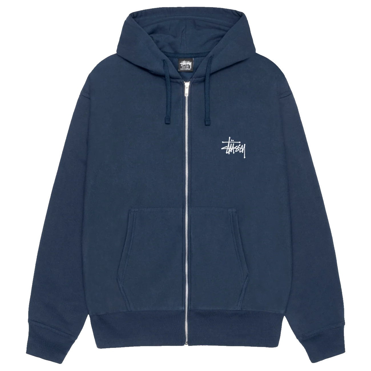 Stussy Basic Zip Hoodie - Navy