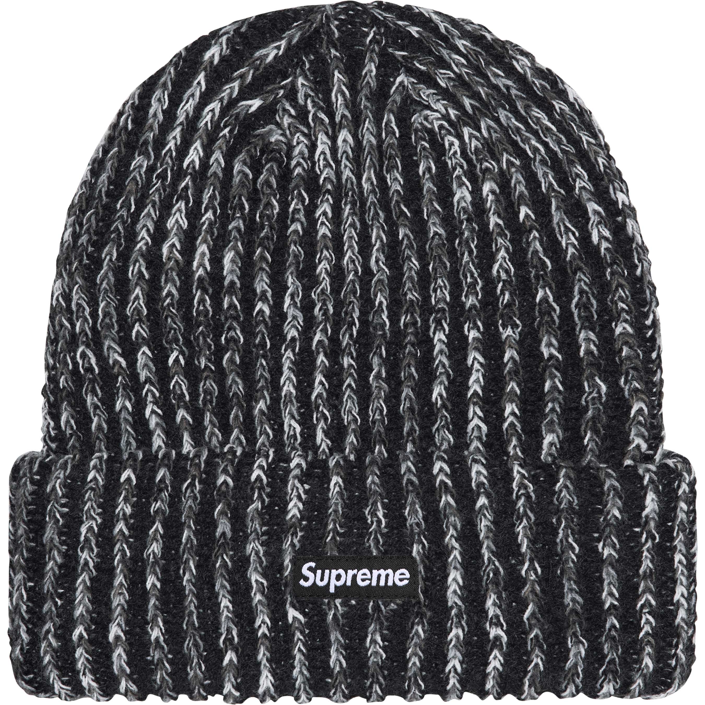 Supreme Rainbow Loose Gauge Beanie - Black