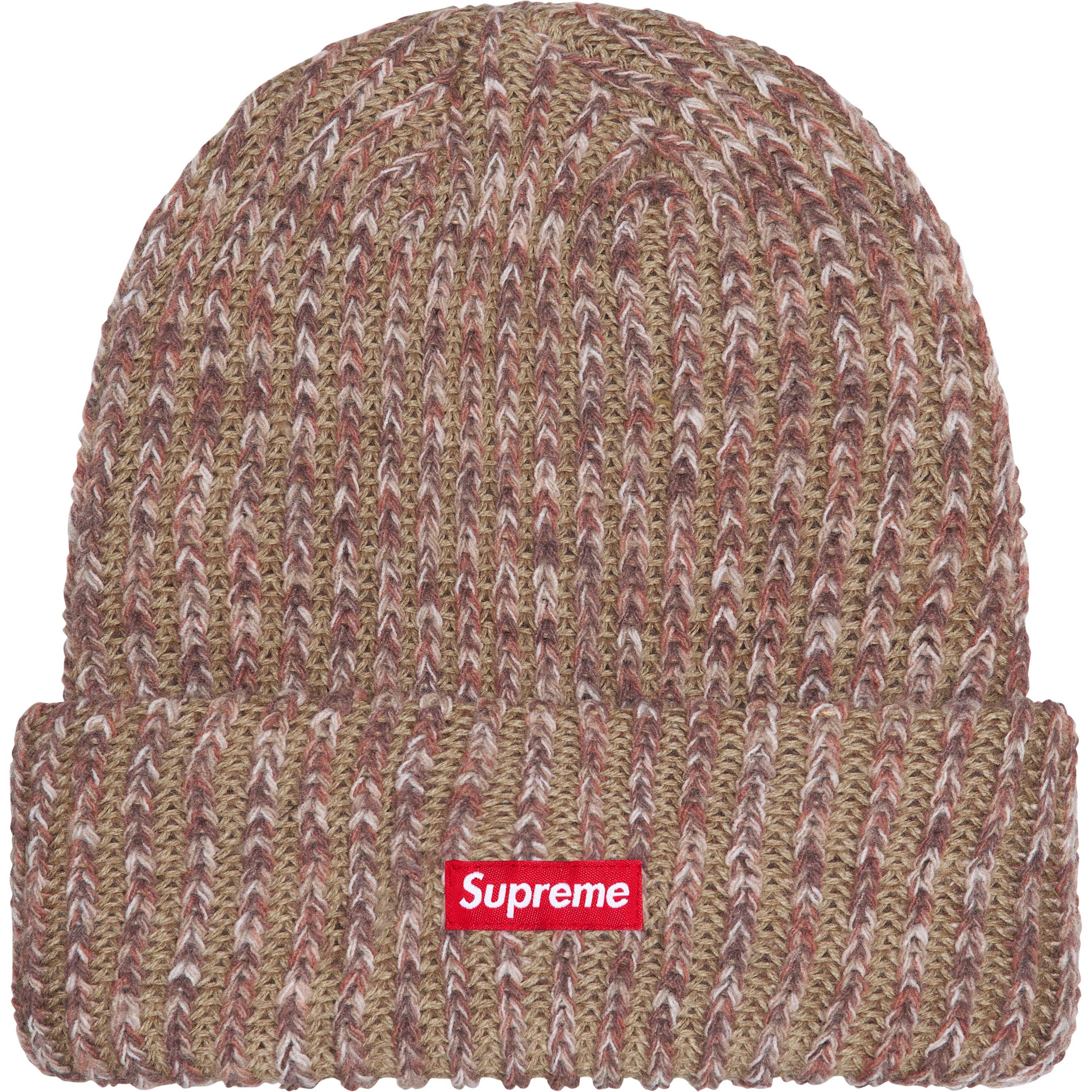 Supreme Rainbow Loose Gauge Beanie - Tan