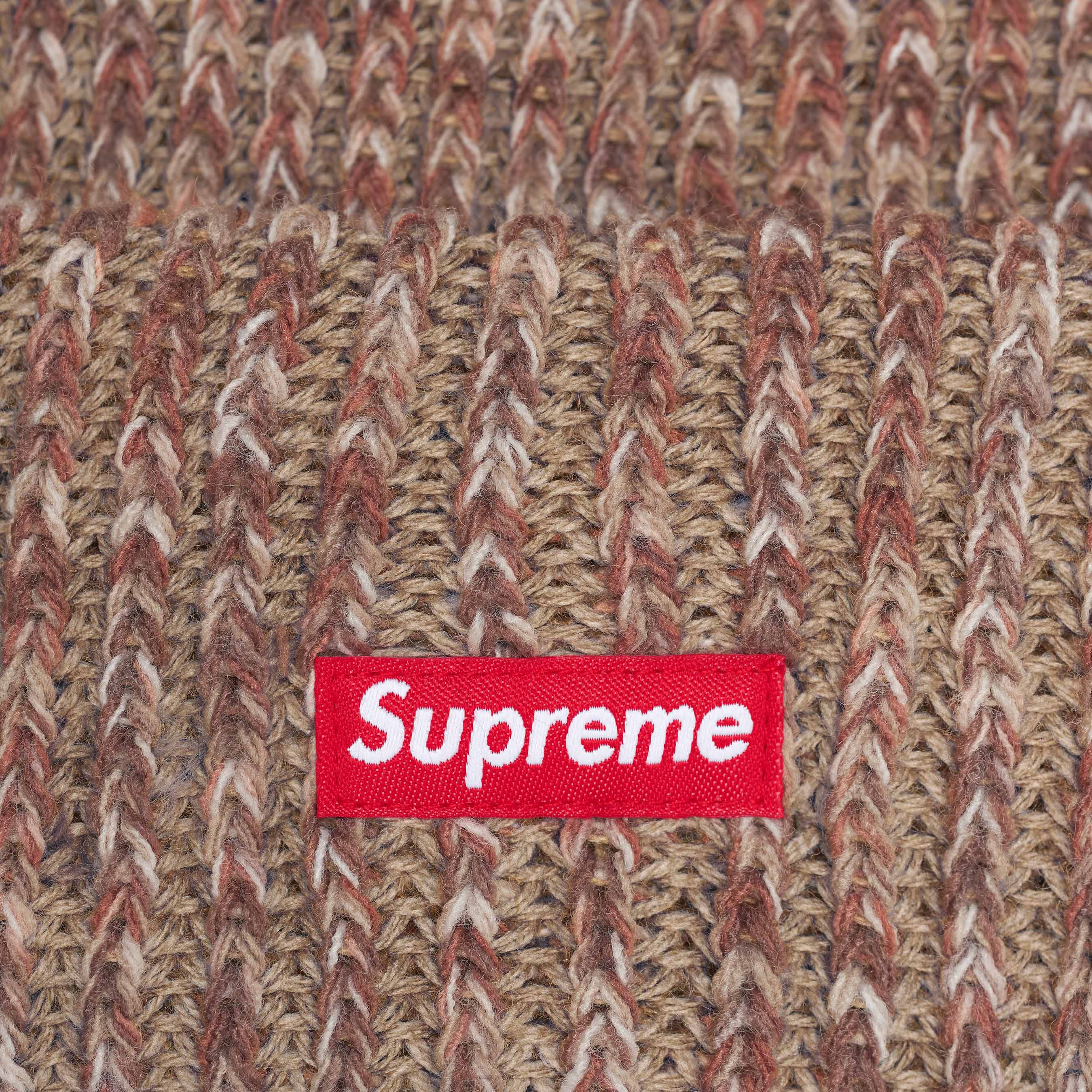 Supreme Rainbow Loose Gauge Beanie - Tan