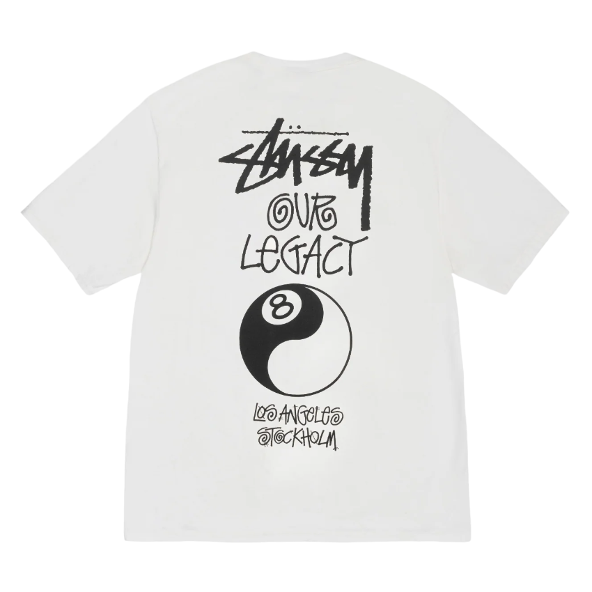 現貨 Our Legacy x Stussy 8 Ball Yin Yang Pigment Dyed Tee - Natural