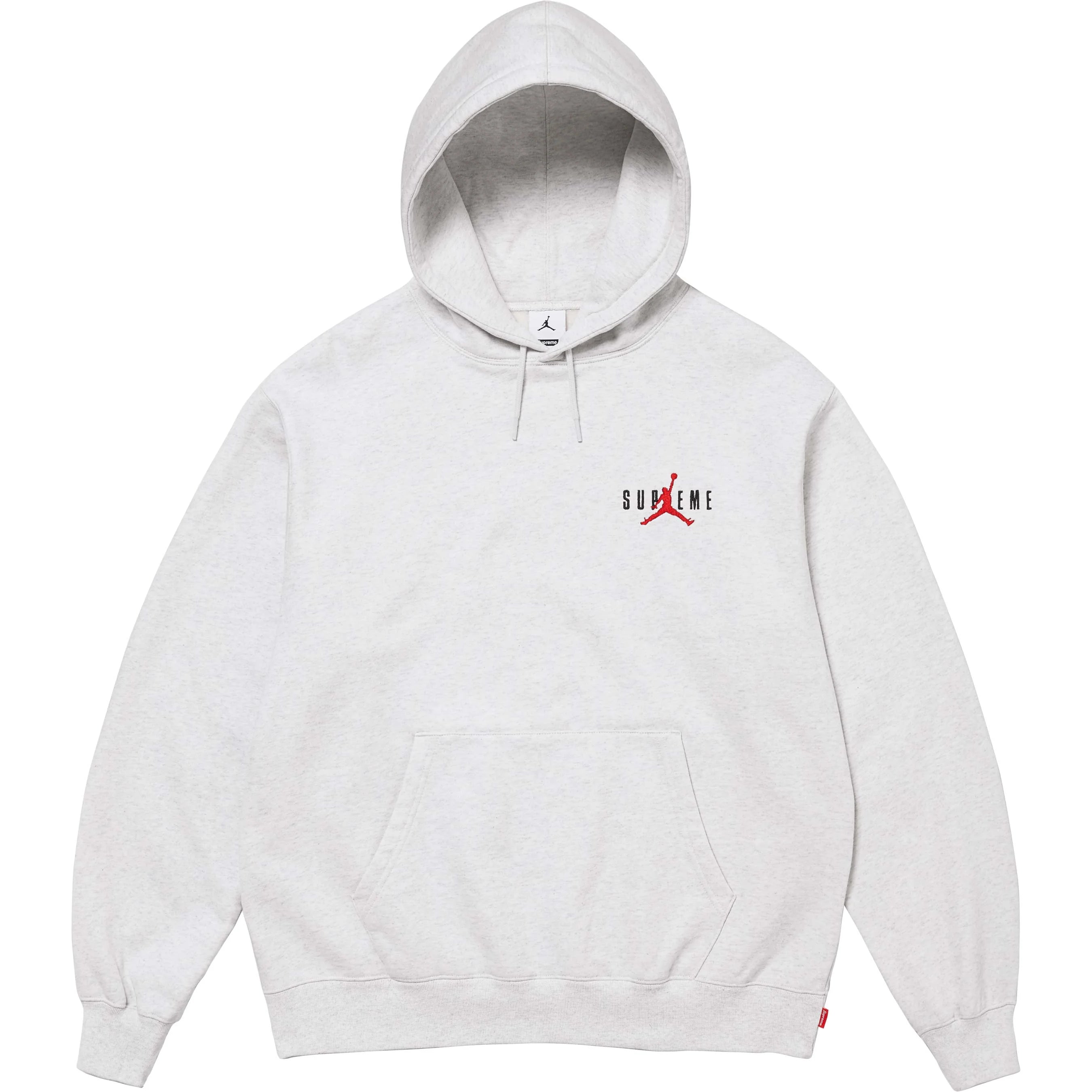 Supreme x Jordan Hooded Sweatshirt FW24 - Ash Grey