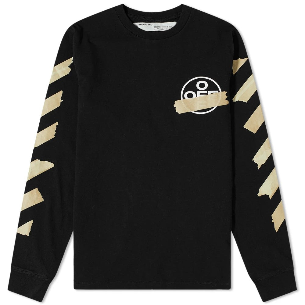 Off White Tape Arrow L/S Tee - Black