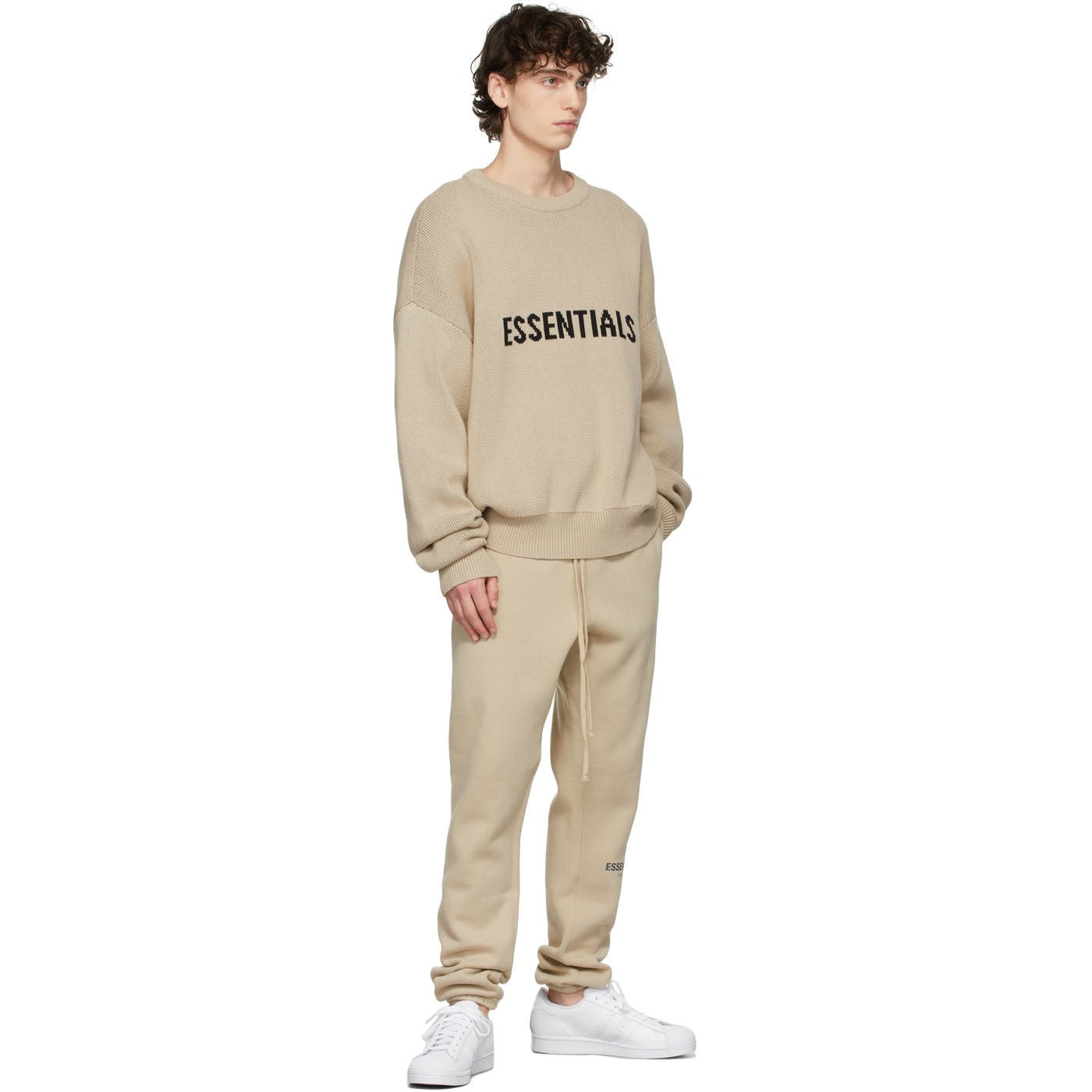 FOG Essentials Knit Logo Sweater FW21 - Linen | 現貨– WEAR43WAY